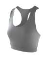 SR282F S282F Spiro Impact Ladies Softex® Crop Top Cloudy Grey colour image